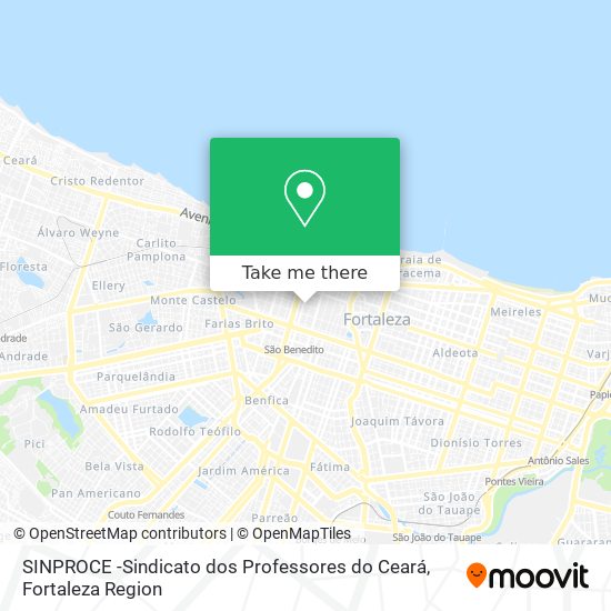 SINPROCE -Sindicato dos Professores do Ceará map