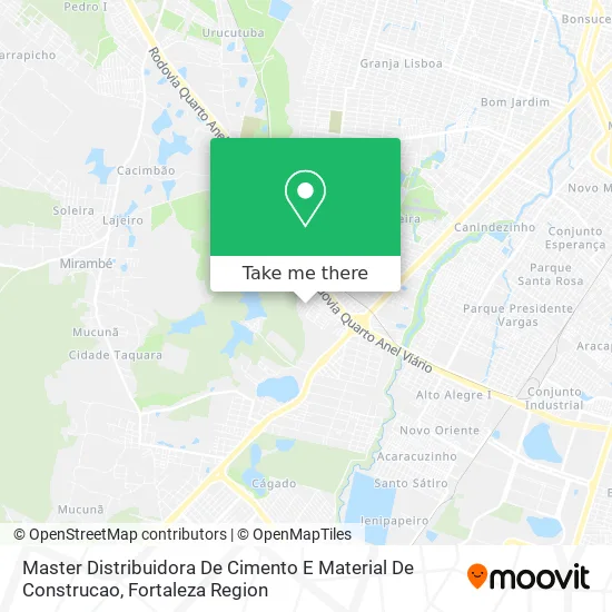 Master Distribuidora De Cimento E Material De Construcao map
