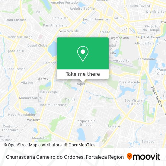 Churrascaria Carneiro do Ordones map