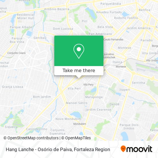 Mapa Hang Lanche - Osório de Paiva