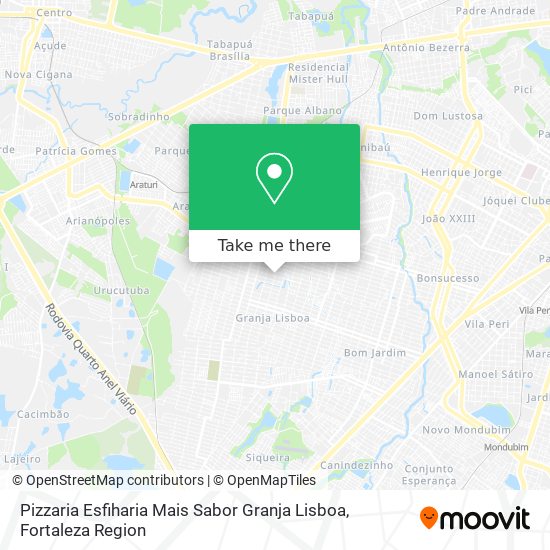 Pizzaria Esfiharia Mais Sabor Granja Lisboa map