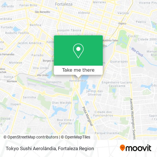 Mapa Tokyo Sushi Aerolândia