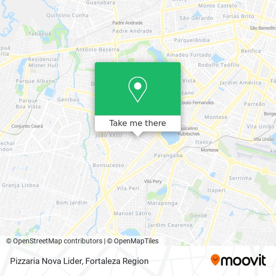 Pizzaria Nova Lider map