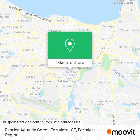 Fabrica Agua de Coco - Fortaleza -CE map