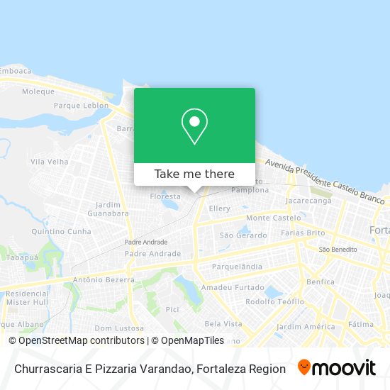 Mapa Churrascaria E Pizzaria Varandao