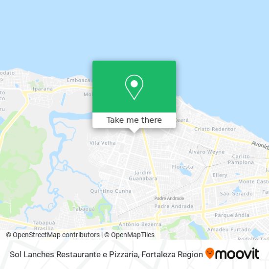 Sol Lanches Restaurante e Pizzaria map