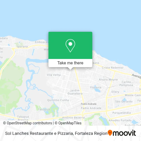 Sol Lanches Restaurante e Pizzaria map
