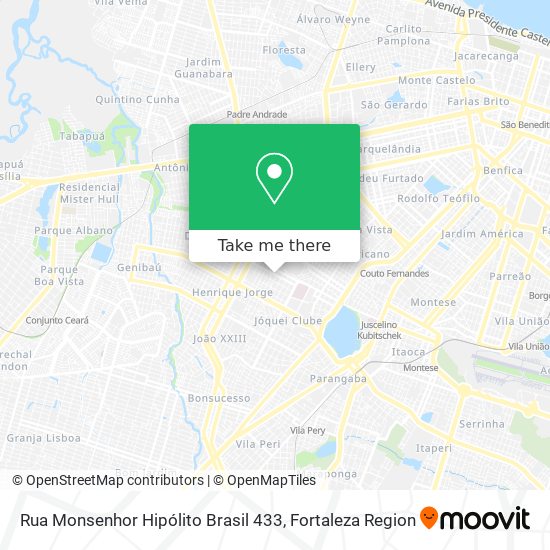 Rua Monsenhor Hipólito Brasil 433 map