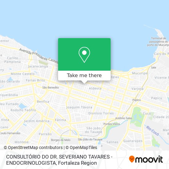 CONSULTÓRIO DO DR. SEVERIANO TAVARES - ENDOCRINOLOGISTA map