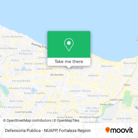 Defensoria Publica - NUAPP map