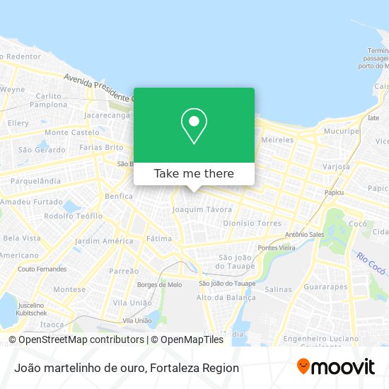 João martelinho de ouro map