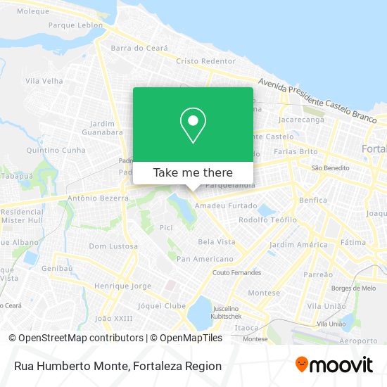 Mapa Rua Humberto Monte