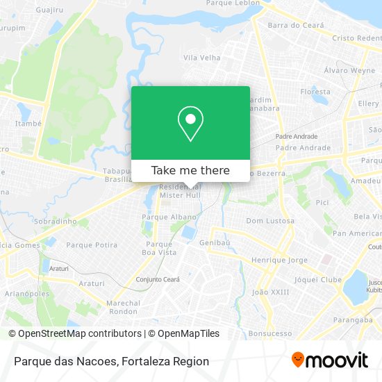 Mapa Parque das Nacoes