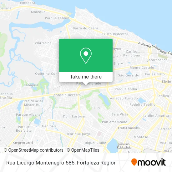 Rua Licurgo Montenegro 585 map