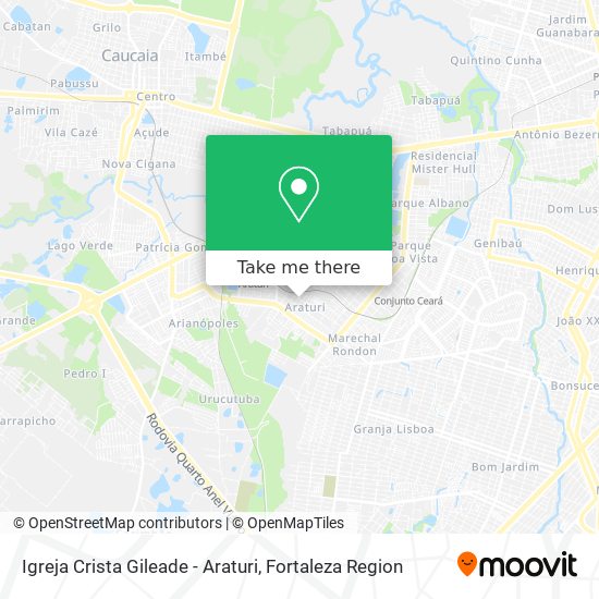 Igreja Crista Gileade - Araturi map