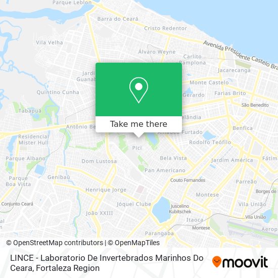 LINCE - Laboratorio De Invertebrados Marinhos Do Ceara map