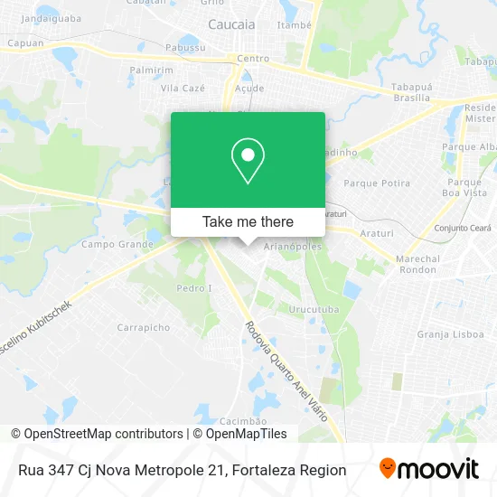 Rua 347 Cj Nova Metropole 21 map