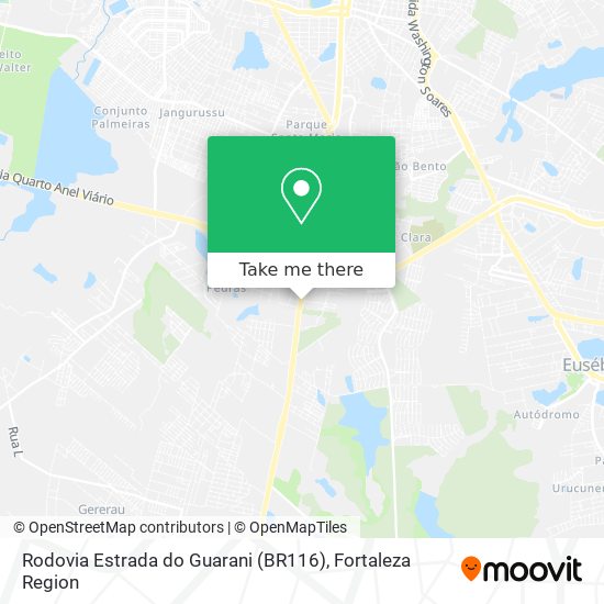 Rodovia Estrada do Guarani (BR116) map