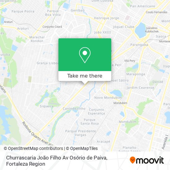 Mapa Churrascaria João Filho Av Osório de Paiva