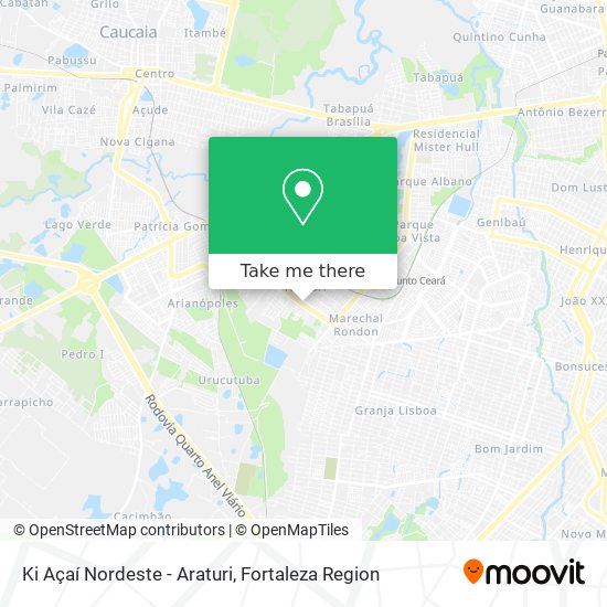 Ki Açaí Nordeste - Araturi map