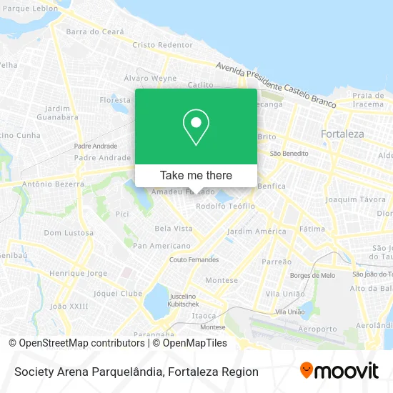 Society Arena Parquelândia map