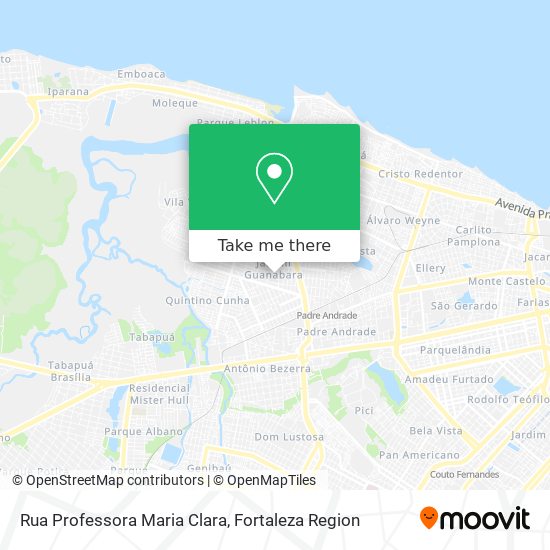 Mapa Rua Professora Maria Clara