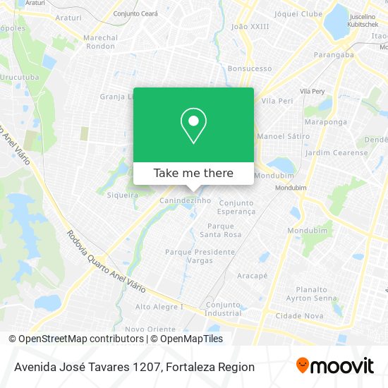 Mapa Avenida José Tavares 1207