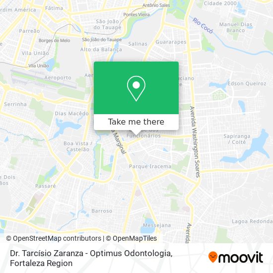 Mapa Dr. Tarcísio Zaranza - Optimus Odontologia