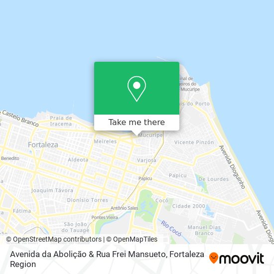 Mapa Avenida da Abolição & Rua Frei Mansueto