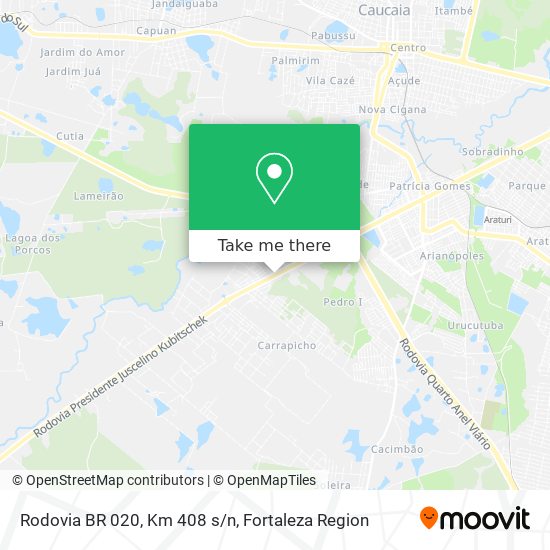 Rodovia BR 020, Km 408 s/n map