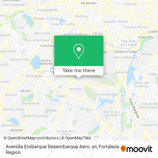 Avenida Embarque Desembarque Aero, sn map