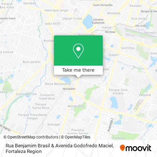 Mapa Rua Benjamim Brasil & Avenida Godofredo Maciel