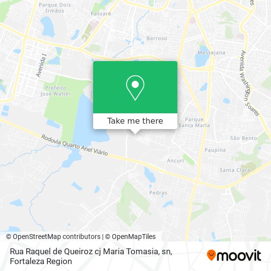 Mapa Rua Raquel de Queiroz cj Maria Tomasia, sn