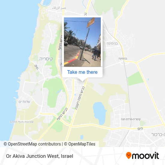 Or Akiva Junction West map