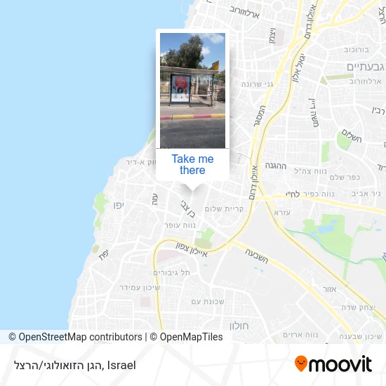 Карта הגן הזואולוגי/הרצל