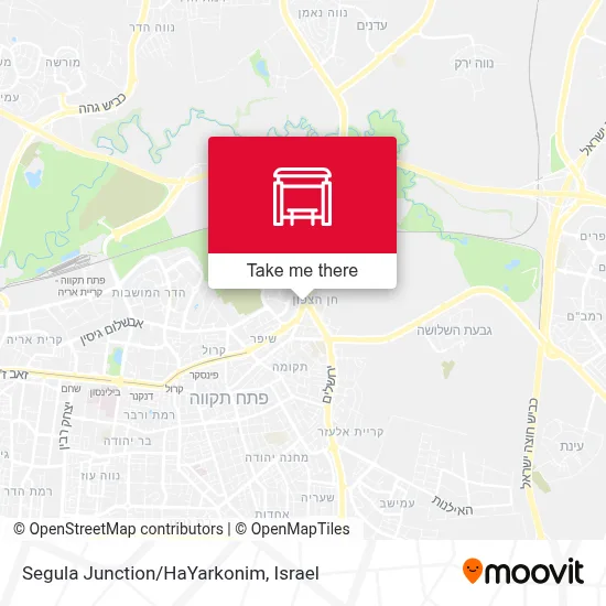 Segula Junction/HaYarkonim map