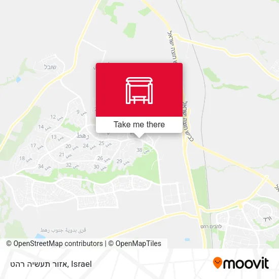 Карта אזור תעשיה רהט