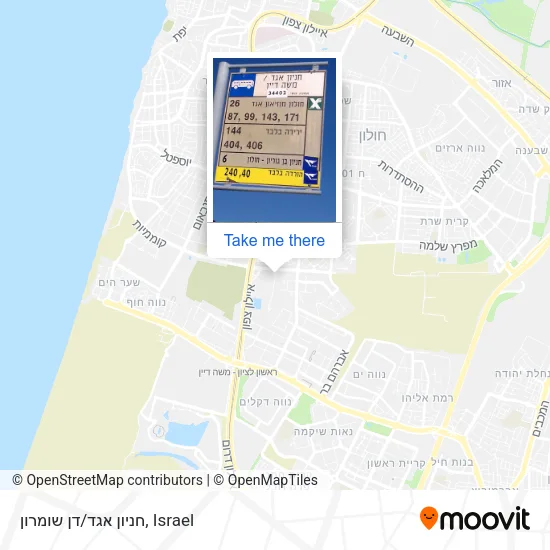 Карта חניון אגד/דן שומרון