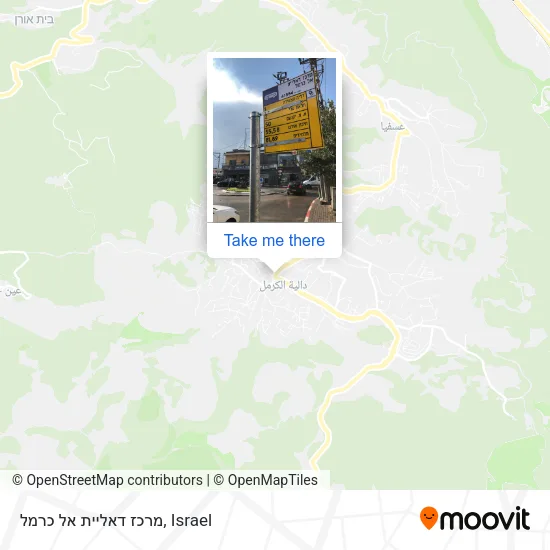 Карта מרכז דאליית אל כרמל