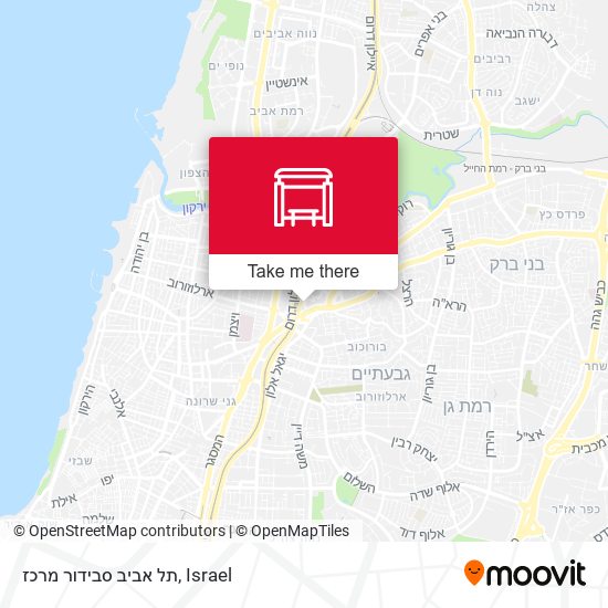 Карта תל אביב סבידור מרכז
