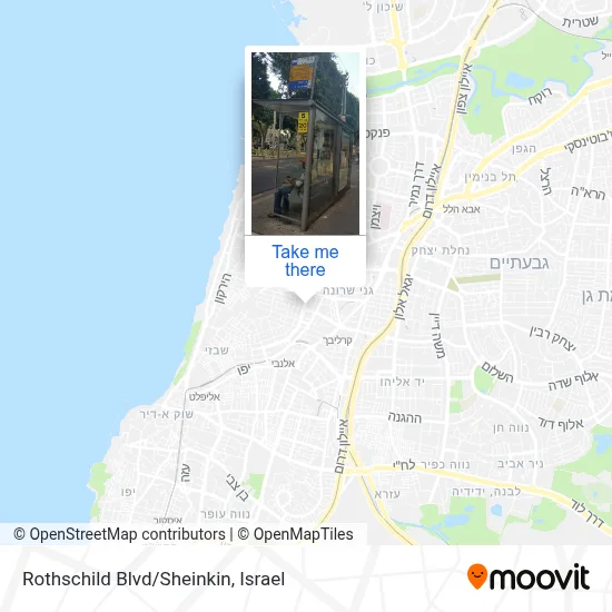 Rothschild Blvd/Sheinkin map
