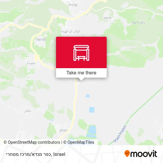 Карта כפר מנדא/מרכז מסחרי