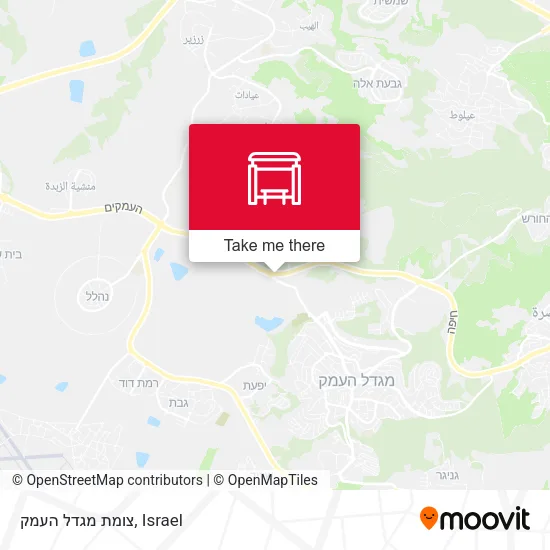 Карта צומת מגדל העמק