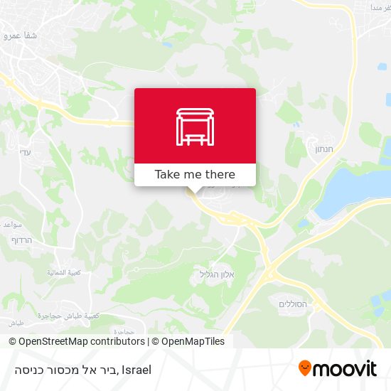 ביר אל מכסור כניסה map