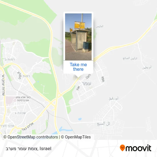 Карта צומת עומר מערב