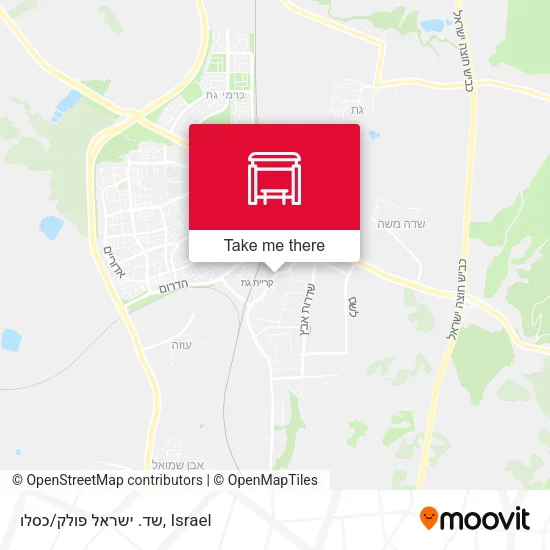Карта שד. ישראל פולק/כסלו