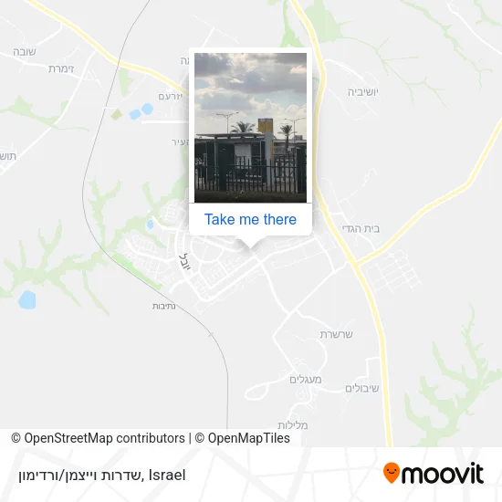 Карта שדרות וייצמן/ורדימון