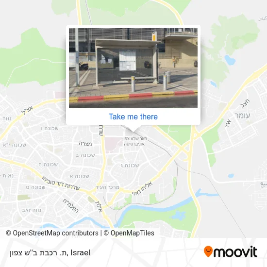 Карта ת. רכבת ב''ש צפון