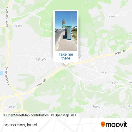 Карта צומת ברטעה