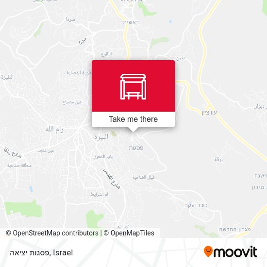 פסגות יציאה map